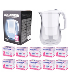 Dzbanek filtrujący Aquaphor Onyx 4,2l biały + 10 wkładów