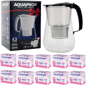 Dzbanek filtrujący Aquaphor Onyx 4,2l czarny + 10 wkładów
