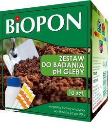 Zestaw do badania pH gleby 10szt+100ml Biopon