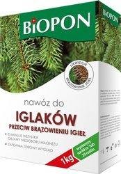 Nawóz do iglaków przeciw brązowieniu igieł 1 kg Biopon